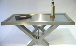 stainless steel Bullet table PK Steel Designs
